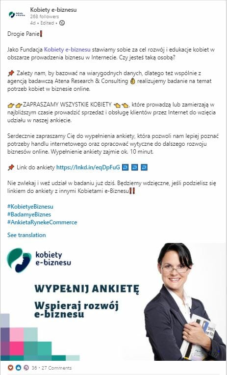 wpis linkedin